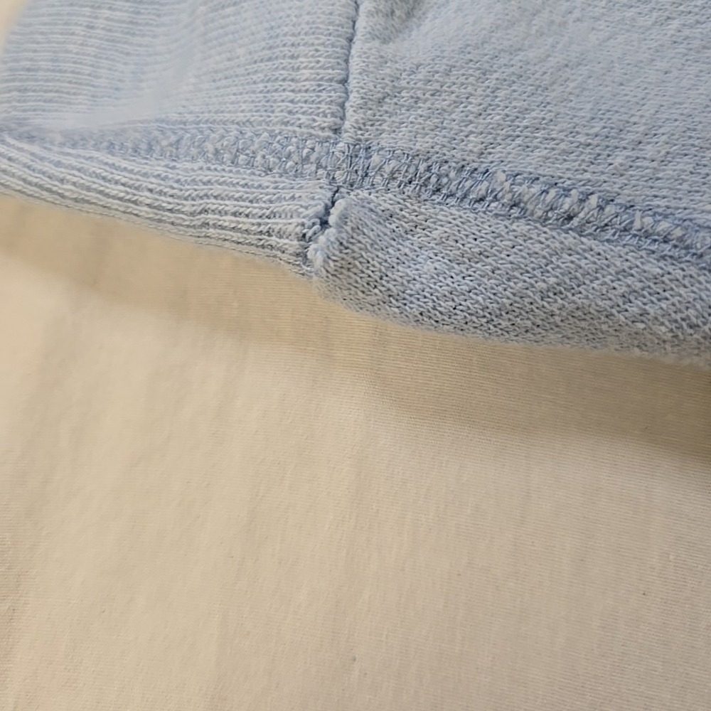 Vintage 80s BMW Raglan Sweatshirt Size Large Baby Blue Crewneck - Picture 9 of 11